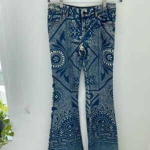 Free People Bleach Dyed Flares